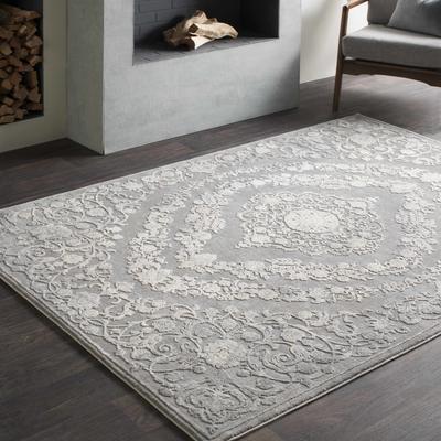 Battleview 5'3" x 7'7" Traditional Charcoal/Tan/Light Beige/Beige Area Rug - Boutique Rugs
