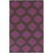 Doran 2' x 3' Modern Flat Weave Contemporary Wool Dark Brown/Medium Purple Area Rug - Hauteloom