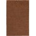 Sjafb 2' x 3' Solid & Border Solid Stripes Brown/Burnt Orange/Dark Red Area Rug - Hauteloom