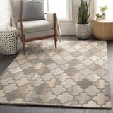 Bluffdale 5' x 8' Cottage Handmade Contemporary Wool Charcoal/Taupe/Black/Brown/Light Beige/Tan/Peach/Dark Red Area Rug - Hauteloom
