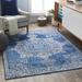 Subtle 4'3" x 5'11" Traditional Moroccan Bohemian Farmhouse Navy/Silver Gray/Denim/Gray/Ivory Area Rug - Hauteloom