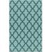 Boles 5' x 8' Transitional Modern Moroccan Flatweave Wool Teal/Sky Blue Area Rug - Hauteloom