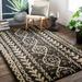 Redondo 6' x 9' Jute Black/Beige/Brown/Dark Red Area Rug - Hauteloom