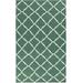 Minehead 2' x 3' Transitional Flat Weave Moroccan Trellis Wool Dark Green/Light Gray/Green Area Rug - Hauteloom