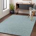 Clancy 8' x 11' Modern Deep Teal/Sky Blue/Teal Area Rug - Hauteloom