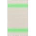 Arock 5' x 8' Striped Solid Stripes Green/Light Beige/Peach Area Rug - Hauteloom
