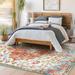 Hosking 5'3" x 7'3" Traditional Teal/Burnt Orange/Burgundy/Light Beige/Medium Gray/Mustard/Navy/Peach Area Rug - Hauteloom