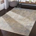 Watersmeet 2' x 2'11" Modern Mustard/Light Blue/Medium Brown/Tan Area Rug - Hauteloom