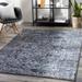 Costigan 4'3" x 5'7" Traditional Navy/White/Charcoal/Light Gray/Blue Area Rug - Hauteloom