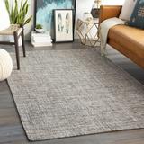 Belmar 8'10" x 12' Modern Handmade Solid Stripes Wool Black/Light Slate/Slate/Slate Blue Area Rug - Hauteloom