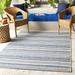 Olin 7'10" x 10'2" Navy/White/Blue/Light Blue Outdoor Area Rug - Hauteloom