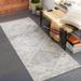 Renton 6'7" x 9'6" Silver Gray/Gray/Ivory Area Rug - Hauteloom