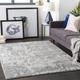 Elsa 3'11" x 5'7" Modern Medium Gray/Light Gray/Ivory/Black Area Rug - Hauteloom