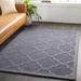 Ropesville 9'9" Round Modern Wool Gray/Medium Gray Area Rug - Hauteloom