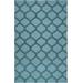 Winside 9' x 13' Transitional Flat Weave Moroccan Trellis Wool Teal/Dark Green/Green Area Rug - Hauteloom