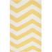 Enniskillen 3'6" x 5'6" Transitional Flat Weave Moroccan Trellis Wool White/Yellow Area Rug - Hauteloom