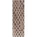 Sandusky 2'6" x 8' Textural Shag Plush Contemporary Wool Dark Brown/Brown/Tan/Dark Red Runner - Hauteloom