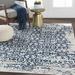 Winesburg 5'3" x 7'3" Traditional Navy/Light Gray/White/Blue Area Rug - Hauteloom