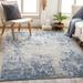 Fruitland 6'7" x 9'6" Modern Medium Gray/Charcoal/Blue/Gray/Off White Area Rug - Hauteloom