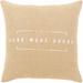 Lakeland 20" Square Cottage Jute Ivory/Tan Throw Pillow - Hauteloom