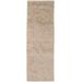 Needham 2'6" x 8' Shag Shag Plush Solid NZ Wool Beige Runner - Hauteloom