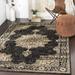 Lostwithiel 5'3" x 7'9" Traditional Black/Charcoal/Dark Brown/Gray/Light Beige/Tan/Peach Area Rug - Hauteloom