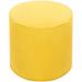 Shelbina 14"H x 30"W x 30"D Modern Wool Yellow Pouf - Hauteloom