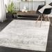 Priston 7'10" x 10' Medium Gray/Black/Light Gray/Charcoal/Off White/Light Slate Area Rug - Hauteloom