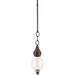 Longforgan 7"L x 7"W x 16"H Traditional Rust/Clear/Translucent Pendant - Hauteloom