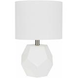 Dixmoor 17"H x 11"W x 11"D Modern White Table Lamp - Hauteloom