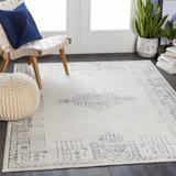 Laverton 5'3" x 7'1" Light Gray/White/Charcoal Area Rug - Hauteloom