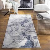 Thorp 6'7" x 9'6" Modern Denim/Charcoal/Light Gray/White/Dark Blue/Navy Area Rug - Hauteloom