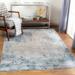 Devonport 2'7" x 10' Modern Light Gray/Olive/Teal/White/Dusty Sage/Navy/Pale Blue/Taupe/Medium Gray Runner - Hauteloom