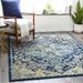 Kurnell 7'10" x 10' Traditional Aqua/Off White/Yellow/Ink Blue/Slate/Teal/Slate Blue Area Rug - Hauteloom