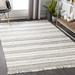 Geographe 5' x 7'6" Modern Charcoal/Black/Light Gray/Brown/Light Beige/Peach/Dark Red Area Rug - Hauteloom