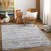 Hughesdale 8'10" x 12' Modern Light Gray/Blue/Brown/Dark Blue/Gray/Mustard/Off White/Dark Red Area Rug - Hauteloom