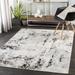 Swansboro 7'10" x 10' Modern Medium Gray/Black/Light Gray/Charcoal/Off White/Light Slate Area Rug - Hauteloom