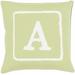 Wanguri 18" Square Cottage Cotton Cream/Light Olive/Olive Throw Pillow - Hauteloom