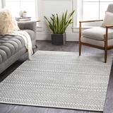 Nalcrest 6'4" x 9' Cotton Charcoal/White/Light Slate Area Rug - Hauteloom