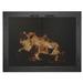 Ebern Designs Acee Cabinet Style Steel Fireplace Door Steel in Black | 30 H x 39 W x 3 D in | Wayfair D91318B42830429F9EC0792244697E31