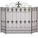 Fleur De Lis Living Renaissance 3 Panel Fireplace Screen Iron, Metal in Gray | 26.25 H x 33.25 W x 1 D in | Wayfair