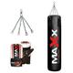 Maxx® 4ft 5ft 6ft Filled Hanging Boxing Punch Bag Set Heavy Punching bag mma (Bag With Mitts Only, 5FT BAG)
