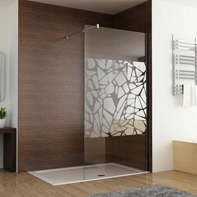 Miqu - Walk in Dusche Duschwand 100 x 195cm Duschtrennwand Duschabtrennung 8mm nano Glas mit