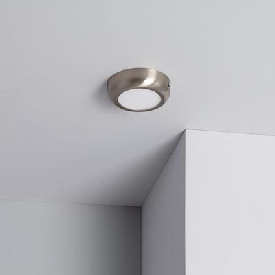 LED-Deckenleuchte 6W Rund Metall Ø120mm Design Silver 4000K Neutralweiß Image