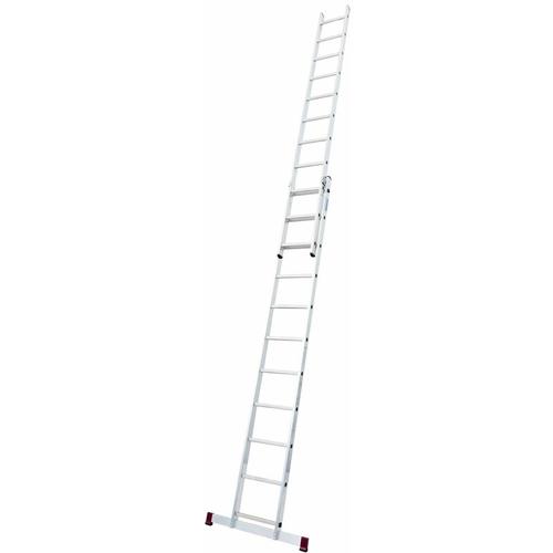 Krause Corda Alu Schiebeleiter Anlegeleiter 2 x 8 Tritte l: 390 cm 2-teilig