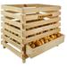 EsschertDesign Potato Solid Wood Crate Solid Wood in Brown | 19.4 H x 23.4 W x 18.5 D in | Wayfair C2080