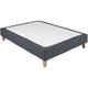 Terre De Nuit - Cache-sommier coton jersey anthracite 120x200 - Anthracite