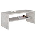 Table basse louna, table de salon rectangulaire ou meuble tv de 100 cm avec 1 étagère de rangement,