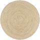 Tapis fait � la main Jute avec design de spirale Blanc 120 cm - Vidaxl