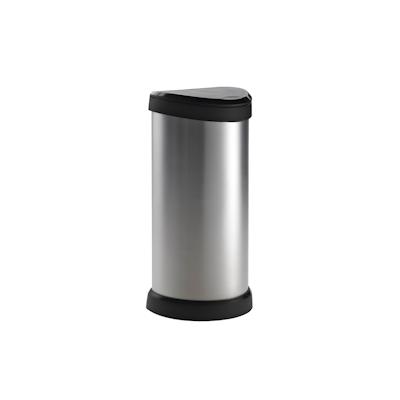 Curver - DECOBIN Abfalleimer 40L mit Drücker silber metallic silber metallic Image